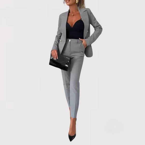 Varina™ | Blazer and High Waisted Pants Set