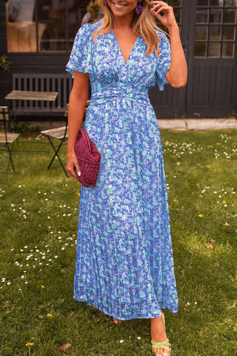 Sandra™ | Elegant V-Neck Maxi Dress