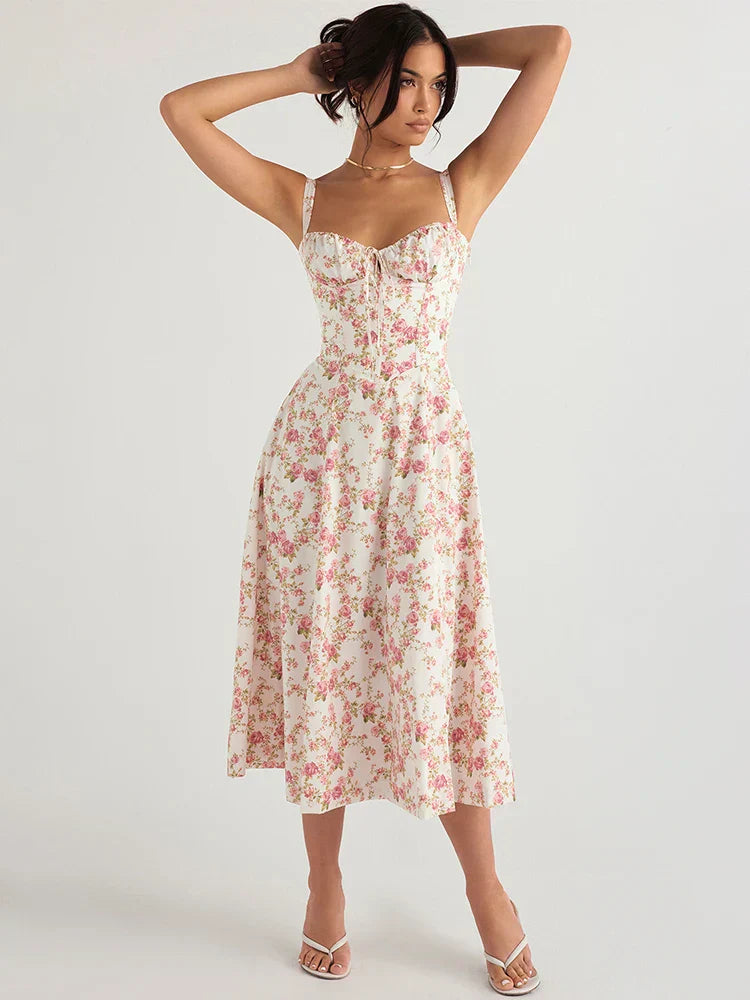 Floral™ | Lace up dress