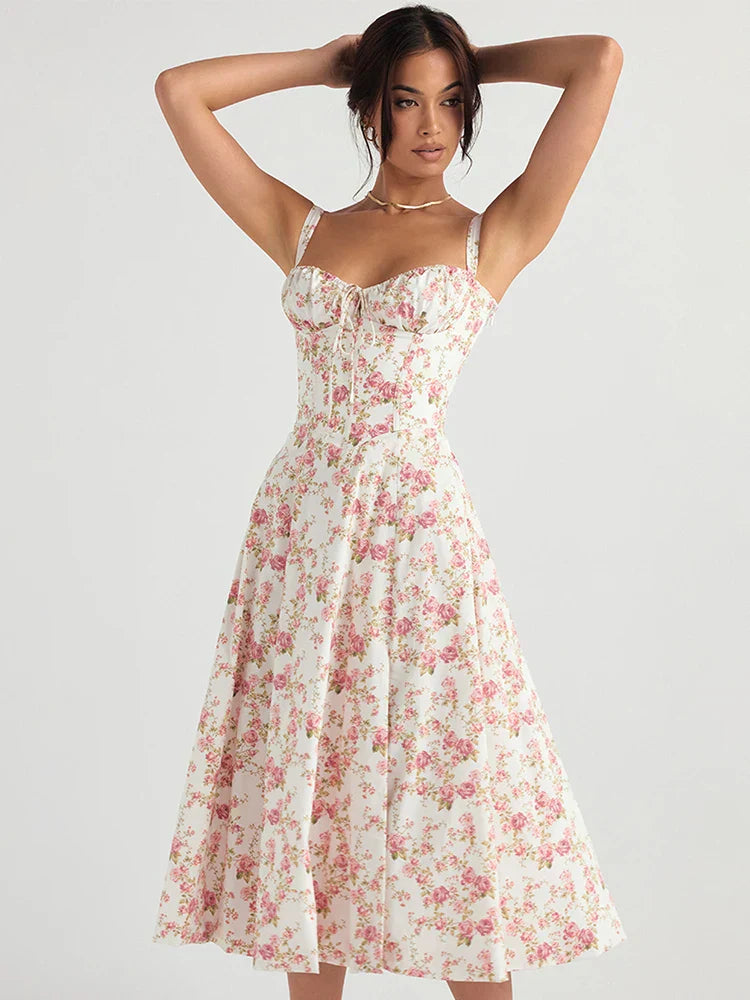 Floral™ | Lace up dress