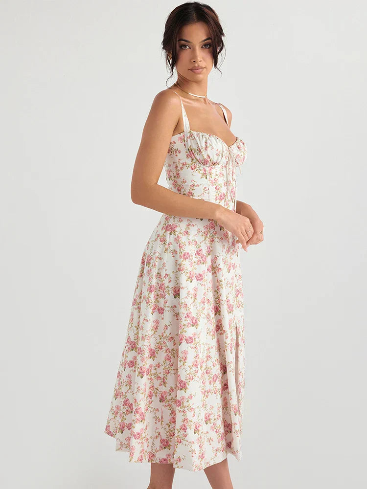 Floral™ | Lace up dress