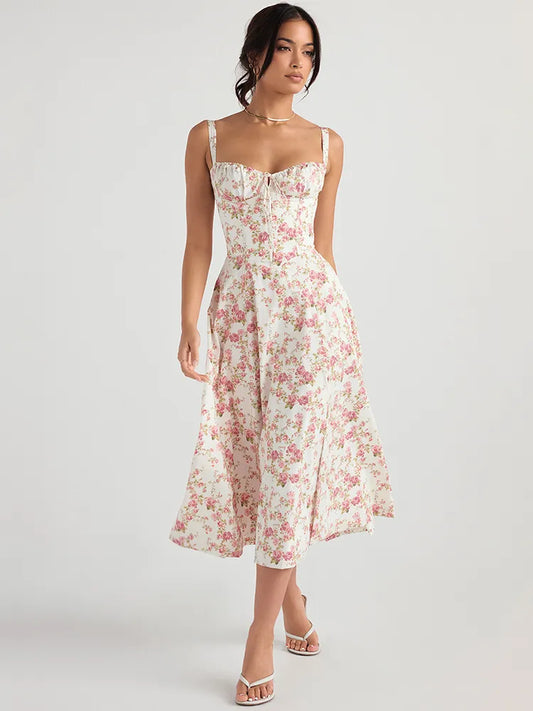 Floral™ | Lace up dress