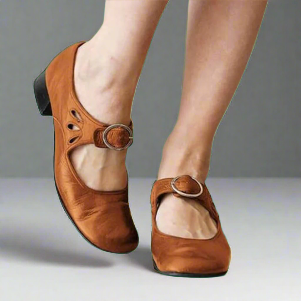 Denisa | Supportive Leather Sandals with Cushioned Wedge Sole