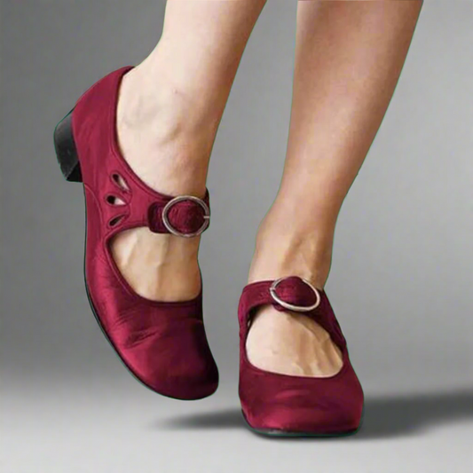 Denisa | Supportive Leather Sandals with Cushioned Wedge Sole