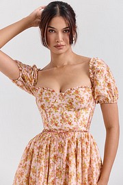 Penelope | Puff Sleeve Midi Zomerjurk
