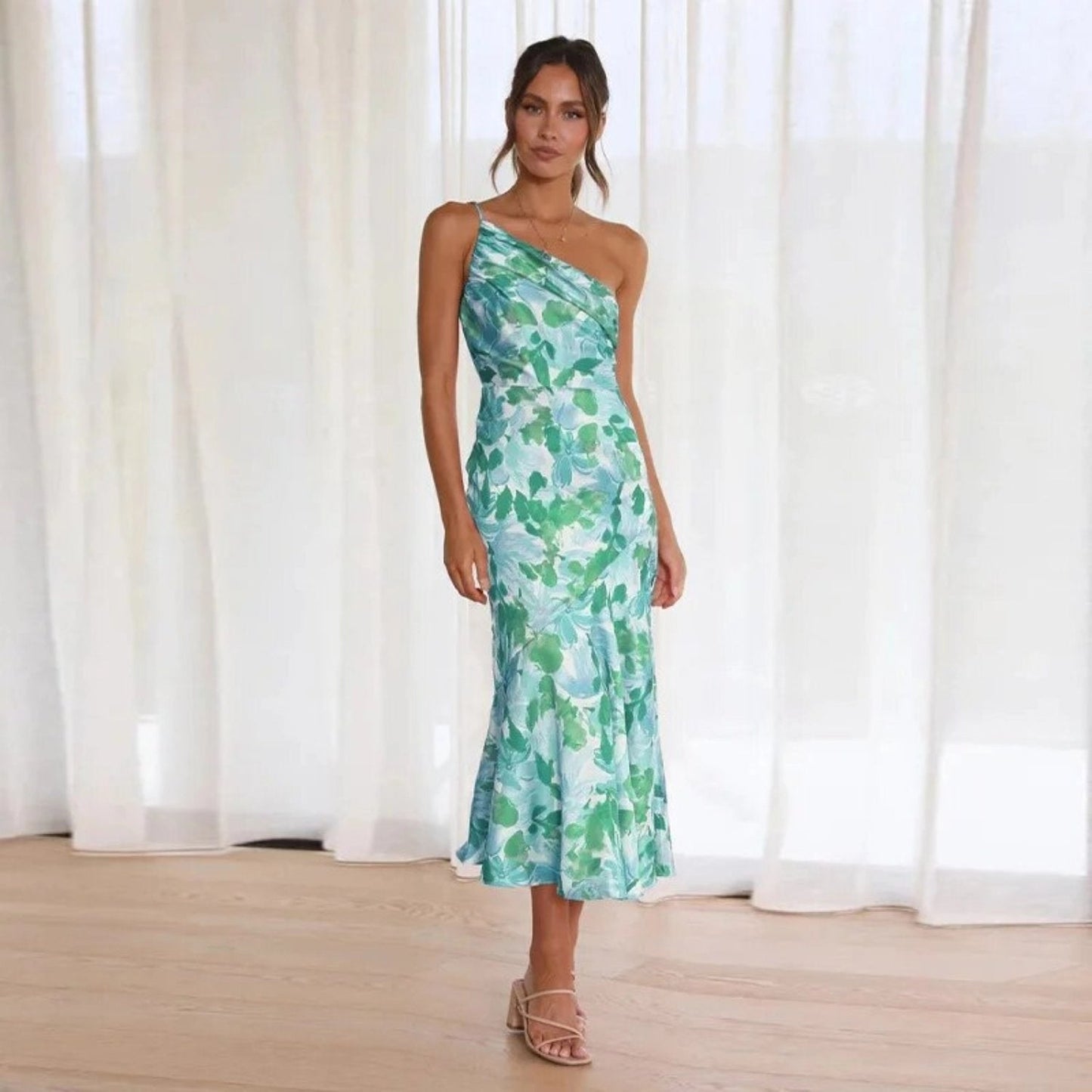 Sienna™ | Asymmetrical Floral Maxi Dress for Women