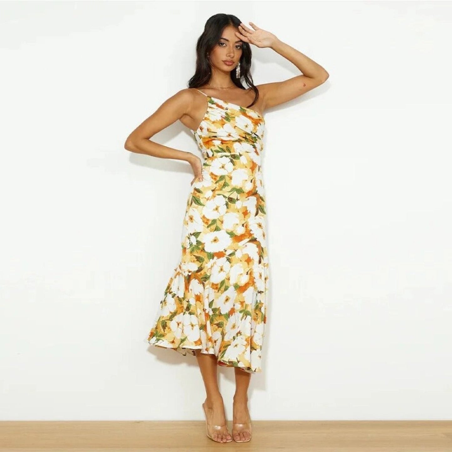 Sienna™ | Asymmetrical Floral Maxi Dress for Women