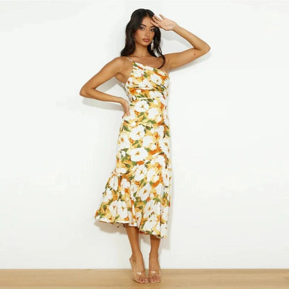 Sienna™ | Asymmetrical Floral Maxi Dress for Women