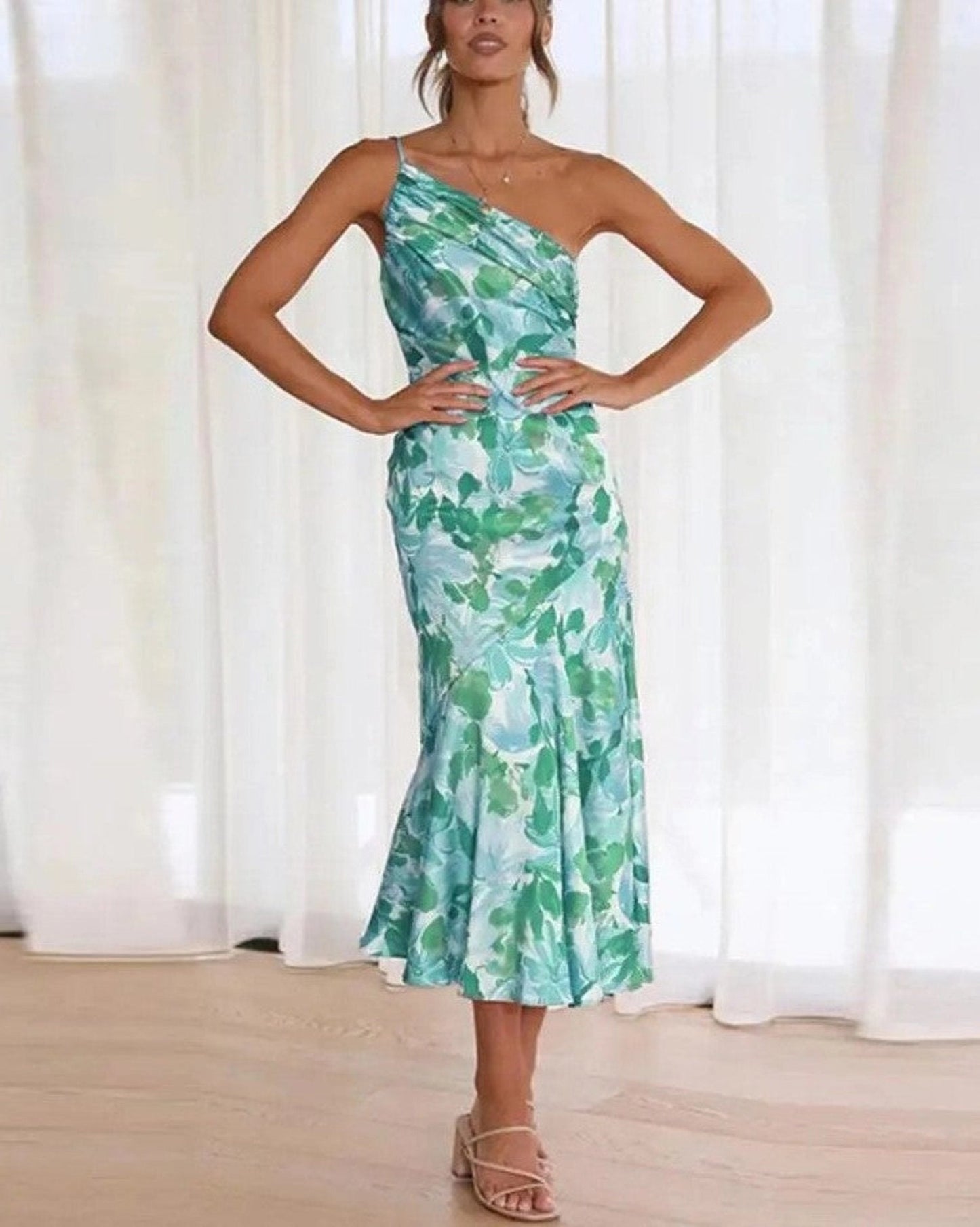 Sienna™ | Asymmetrical Floral Maxi Dress for Women