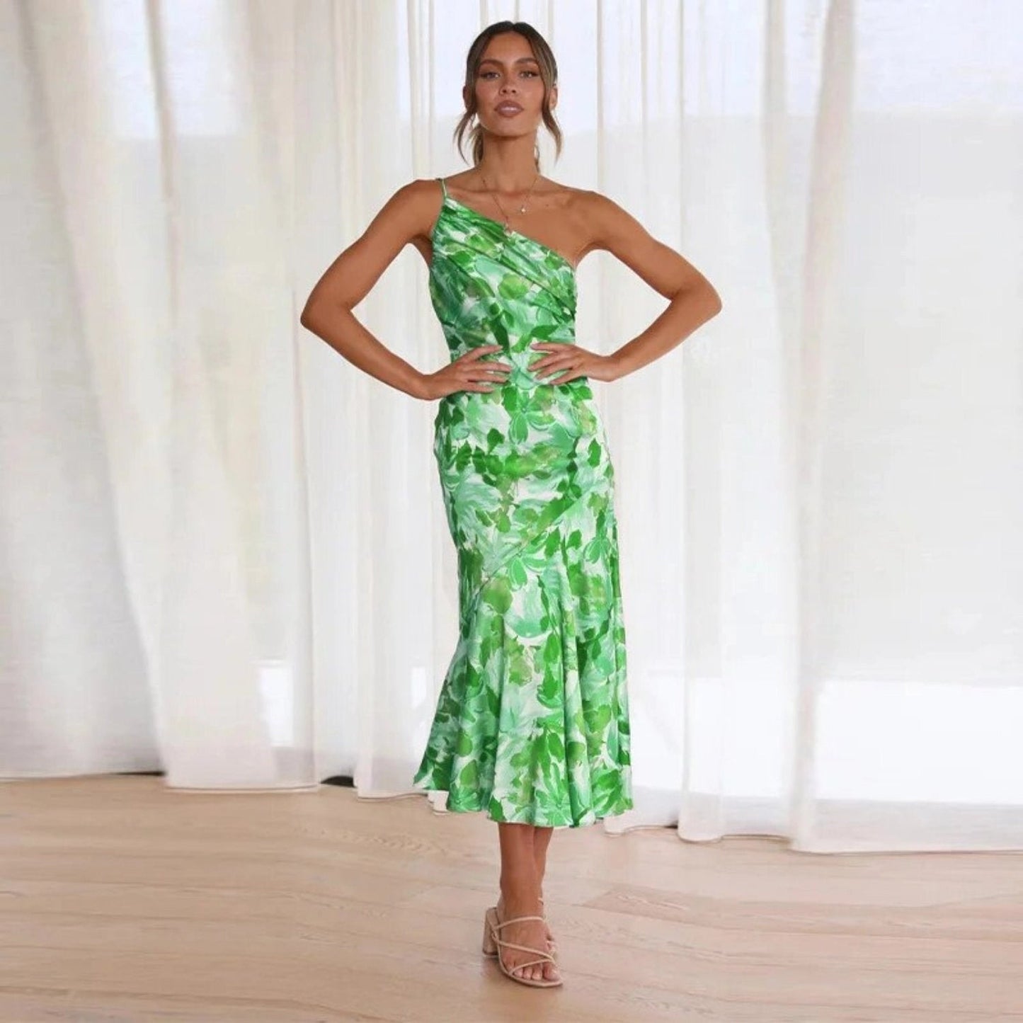 Sienna™ | Asymmetrical Floral Maxi Dress for Women