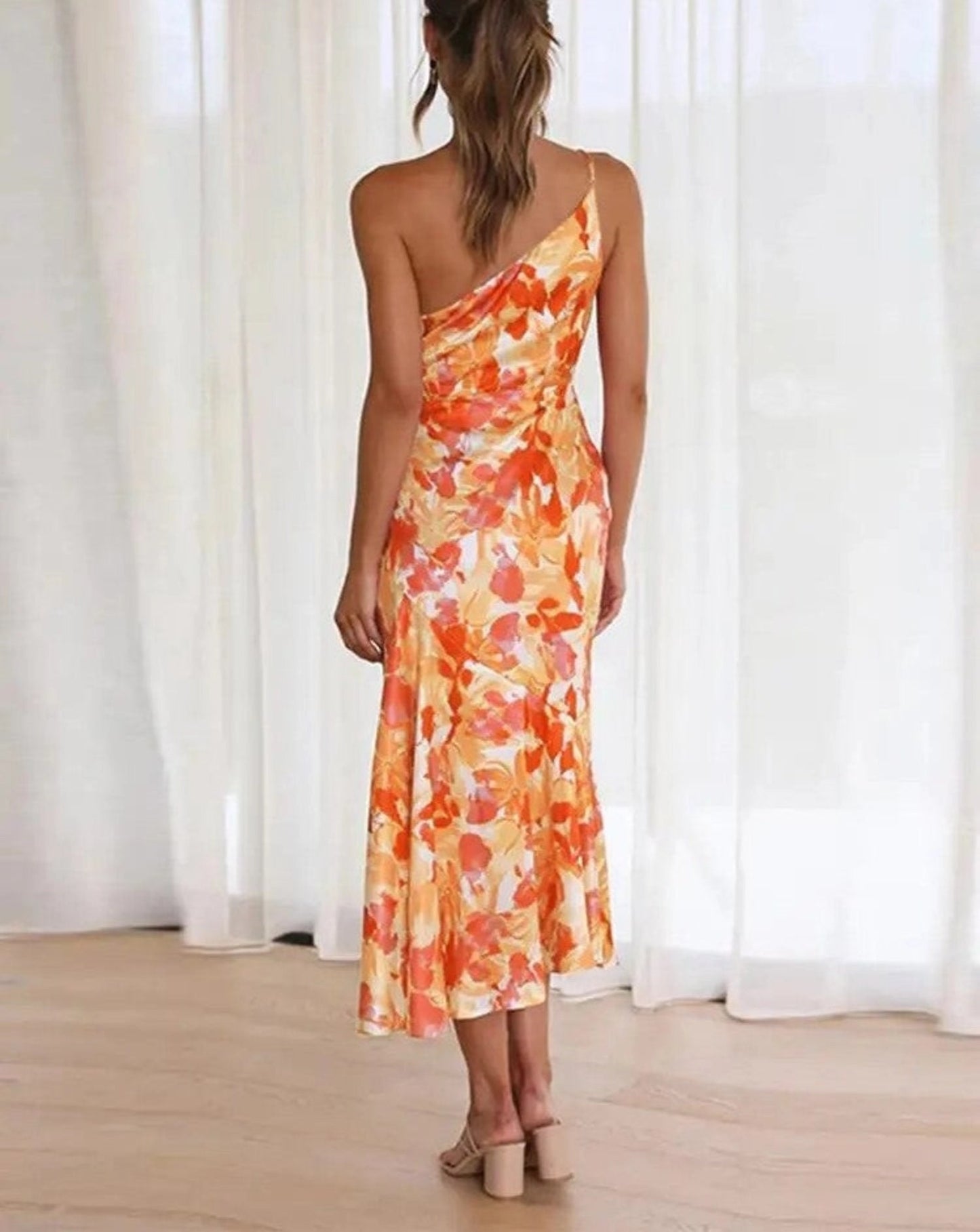 Sienna™ | Asymmetrical Floral Maxi Dress for Women