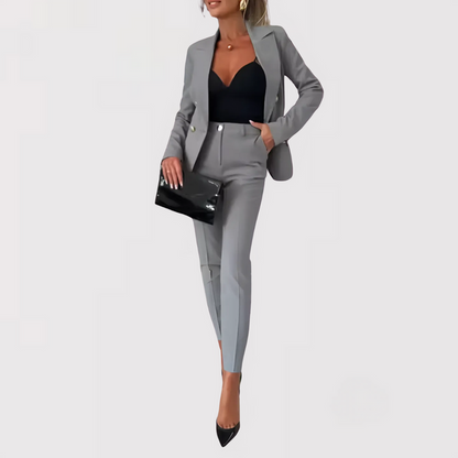 Varina™ | Blazer and High Waisted Pants Set