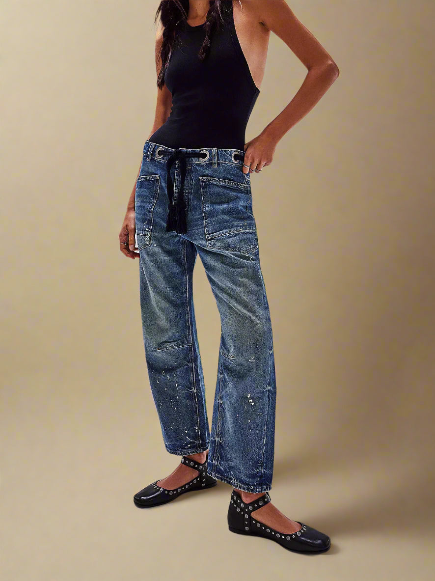 Felixa™ | Wide Leg Patchwork Denim Pants