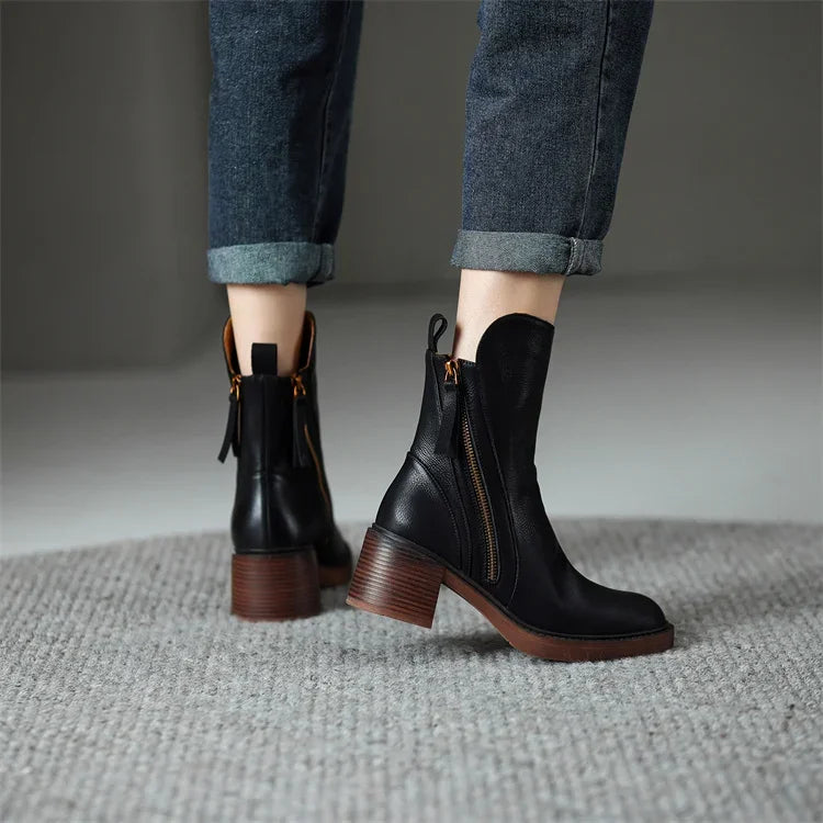 Serene | Elegant Block Heel Boots