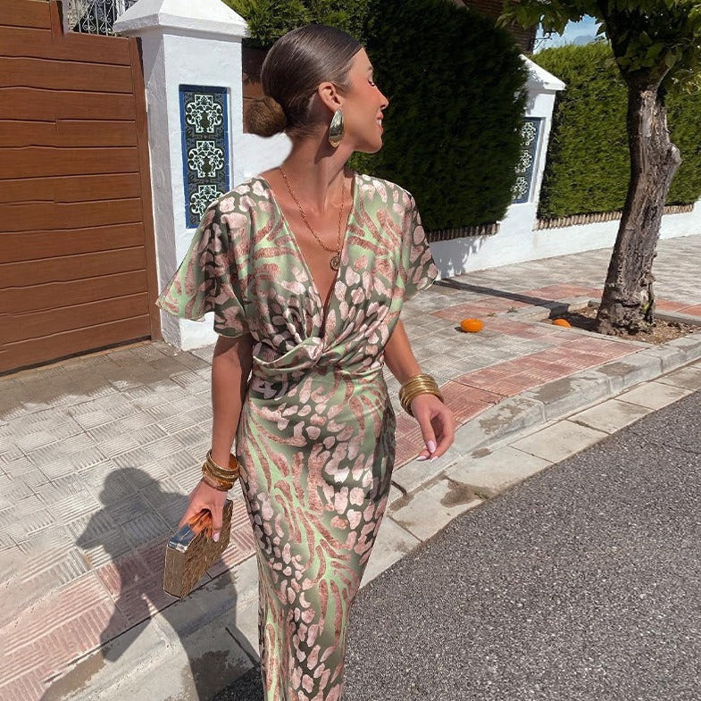 Ariella™ | Maxi Dress with a Wrap V-neck