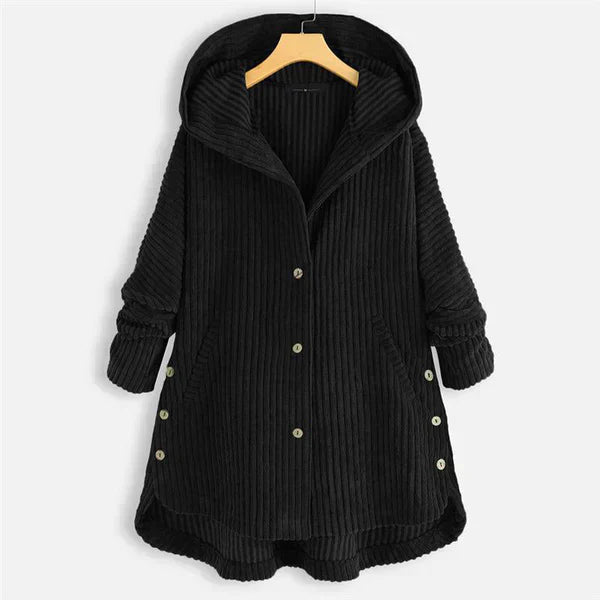 Mavis | Stylish Hooded Cord Coat