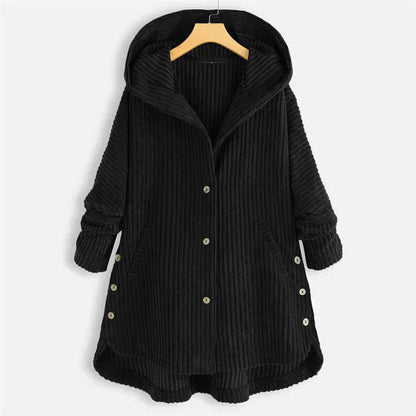 Mavis | Stylish Hooded Cord Coat